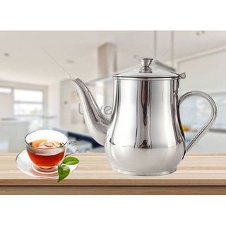Bình Trà Eo Inox Dày Dặn 530ml, 700ml, 950ml Dùng Cho Mọi Loại Bếp