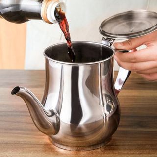 Bình Trà Eo Inox Dày Dặn 530ml, 700ml, 950ml Dùng Cho Mọi Loại Bếp