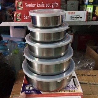 [BỘ 10 CHIẾC] THỐ INOX CÓ NẮP 10 CÁI CAO CẤP - BỘ 10 THỖ INOX CÓ NẮP