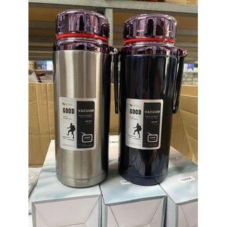 Bình Giữ Nhiệt 1500ml Good Vaccum Giữ Nhiệt Tối Ưu 12 Giờ Inox 304 Dày Dặn Có Quai Xách Và Lưới Lọc Trà