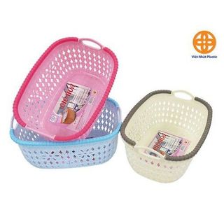 Giỏ hoa nhựa Việt Nhật kích thước Dài 22 * Rộng 16 * Cao 10cm