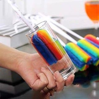 Cây Cọ Ly 7 Màu - Dụng Cụ Cọ, Rửa Đáy Ly , Vệ Sinh Cốc, Tách, Chén, Chai Lọ.... Làm Sạch Bình