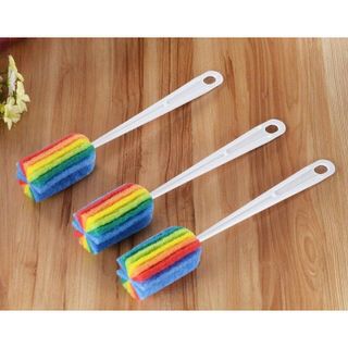 Cây Cọ Ly 7 Màu - Dụng Cụ Cọ, Rửa Đáy Ly , Vệ Sinh Cốc, Tách, Chén, Chai Lọ.... Làm Sạch Bình