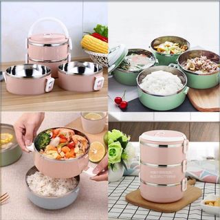Hộp Đựng Cơm Lúa Mạch 2,3,4 Tầng Siêu Tiện Lợi Có Quai Xách Dễ Dàng Sử Dụng