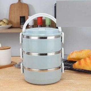 Hộp Đựng Cơm Lúa Mạch 2,3,4 Tầng Siêu Tiện Lợi Có Quai Xách Dễ Dàng Sử Dụng