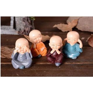 Bộ Tượng Mini 4 Không Xinh Xắn, Decor Trang Trí Không Gian