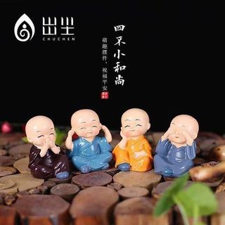 Bộ Tượng Mini 4 Không Xinh Xắn, Decor Trang Trí Không Gian