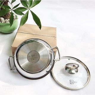 Nồi Kho Thịt Kho Cá 18, 20, 22cm 3 Đáy Nắp Kính - Dùng Được Mọi Loại Bếp - Siêu Chống Dính Hàng Fivestar Cao Cấp