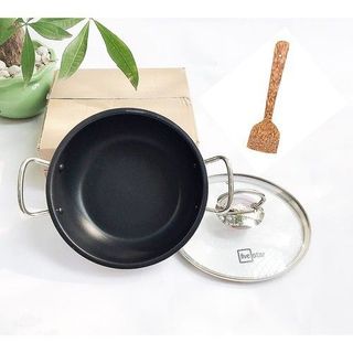 Nồi Kho Thịt Kho Cá 18, 20, 22cm 3 Đáy Nắp Kính - Dùng Được Mọi Loại Bếp - Siêu Chống Dính Hàng Fivestar Cao Cấp