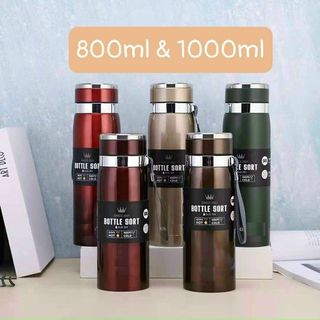 [ Xả Hàng ] Bình Nhiệt Bottel Sport 800, 1000ml Inox 316 Giữ Nhiệt Tối Ưu 8 Giờ Có Nắp Lọc Trà Lõi Thép Chống Gỉ Cao Cấp