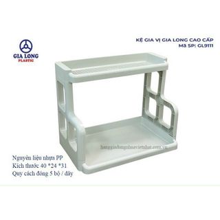 [ Sập Sàn ] Kệ Gia Vị 2 Tầng Gia Long Mã GL9111 - Kệ Bếp 2 Tầng