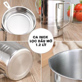 Ca Lọc Dầu Ăn Inox Dung Tích 1200ml