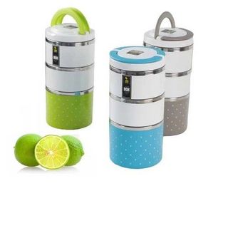Hộp đựng cơm giữ nhiệt 3 ngăn inox, Cà mên 3 ngăn-Camen giu nhiet 3 ngan