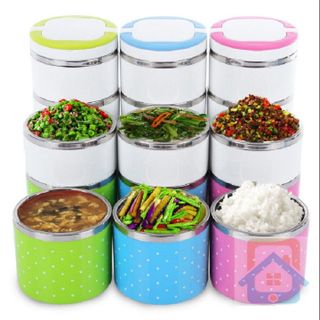 Hộp đựng cơm giữ nhiệt 3 ngăn inox, Cà mên 3 ngăn-Camen giu nhiet 3 ngan