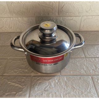 [HCM] Nồi Inox Thân Cao Dày Dặn Kèm Nắp Inox, Size từ16-18-20-22-24-26 cm