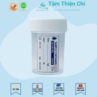 Lọ nắp trắng có nhãn 55ml HTM túi 100 cái