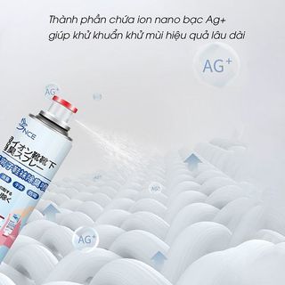Chai Xịt Khử Mùi Hôi Giày và Tất, Công Nghệ Nano Bạc Khử mùi diệt vi khuẩn hiệu quả
