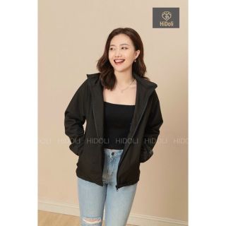 Áo gió nữ kèm túi cuộn cao cấp