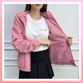 Áo gió nữ kèm túi cuộn cao cấp