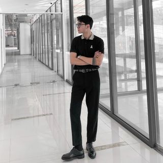 Áo Polo nam phối cổ, thun cá sấu co giãn 4 chiều chất liệu cao cấp