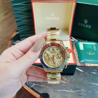 ĐỒNG HỒ ROLLEX NAM TRUNG CẤP ĐÁ MÀU