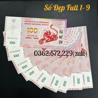 Tiền Con Mèo Macao Số Seri Đẹp Full Bát Quý 1 Đến 9