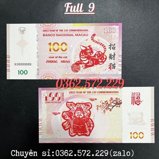 Tiền Con Mèo Macao Số Seri Đẹp Full Bát Quý 1 Đến 9