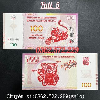 Tiền Con Mèo Macao Số Seri Đẹp Full Bát Quý 1 Đến 9