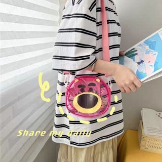 Túi nhựa tròn gấu dâu lotso