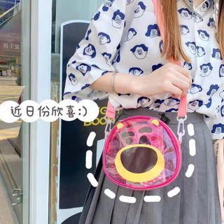 Túi nhựa tròn gấu dâu lotso