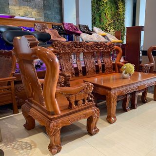 bàn ghế salon gỗ tự nhiên