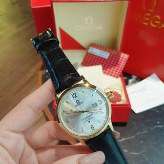 ĐỒNG HỒ OMEGA DÂY DA ĐEN NAM HOT