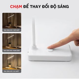 Đèn học chống cận thị để bàn làm việc đèn bàn học LED đọc sách bảo vệ mắt có pin tích điện cảm ứng có tăng giảm sáng - Mẫu YL72