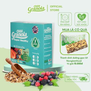 Ăn Vặt - Snack Ngũ Cốc Nguyên Hạt Giảm Cân + Trái Cây Sấy Nhập Khẩu - Ăn Sáng Hoặc Ăn Xế Dòng Super Healthy (Ohh - Granola) 250g, Tiêu Chuẩn FDA - Hoa Kỳ giá sỉ