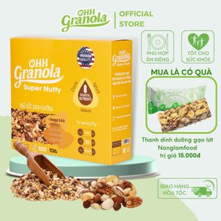 Granola Ăn Kiêng, Ngũ Cốc Hạt Super Nutty (Ohh Granola) 250g, hạt óc chó, mắc ca, hạnh nhân, hạt điều & yến mạch ANNI giá sỉ