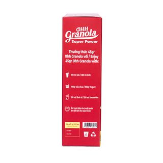 Giảm Cân Ngũ Cốc Tăng Cơ Giàu Năng Lượng Chocolate Đen - Super Power (Ohh - Granola) Tiêu Chuẩn FDA Hoa Kỳ, Hộp 250g