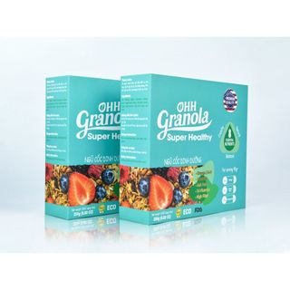 Ngũ cốc Ohh Granola Super Healthy, Nutty, Power hạt Hạnh Nhân, Óc chó, hạt Chia, hạt Điều, Mắc ca, Mật ong, Chocolate