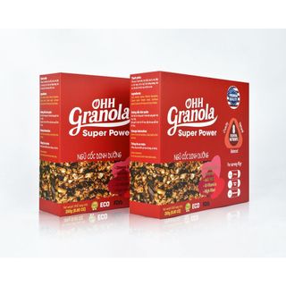 Ngũ cốc Ohh Granola Super Healthy, Nutty, Power hạt Hạnh Nhân, Óc chó, hạt Chia, hạt Điều, Mắc ca, Mật ong, Chocolate