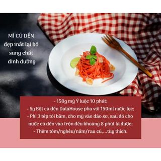 Dalahouse Bột củ dền - Bột rau củ sấy lạnh nguyên chất 100%, tính bổ máu, đẹp da (Gói 50gr) - PP Anni Store