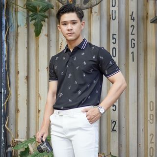ÁO THUN NAM POLO CỔ BẺ COFFEE