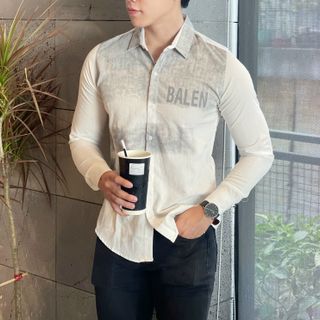 ÁO SƠ MI NAM, ÁO SƠ MI VẢI ĐŨI IN LOANG SO HOT