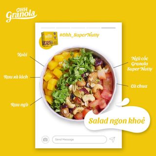 Hạt Granola, Chuẩn FDA Mỹ, Granola Siêu Hạt, Granola Ăn Kiêng, Ngũ Cốc Hạt Super Nutty Ohh Granola Combo 2 hộp 250g,