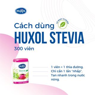 Đường Ăn Kiêng Huxol Cỏ Ngọt Stevia Tự Nhiên 300 viên - Nhập Khẩu Từ Đức - Dành Cho Người Ăn Kiêng, Giảm Cân