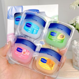 Set dưỡng môi vaseline 4 hủ 4 mùi
