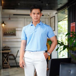 ÁO THUN NAM POLO CỔ BẺ BASIC, CHẤT THUN MÁT, CO GIÃN TỐT