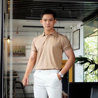 ÁO THUN NAM POLO CỔ BẺ BASIC, CHẤT THUN MÁT, CO GIÃN TỐT