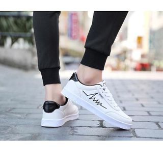 Giày nam trắng thêu