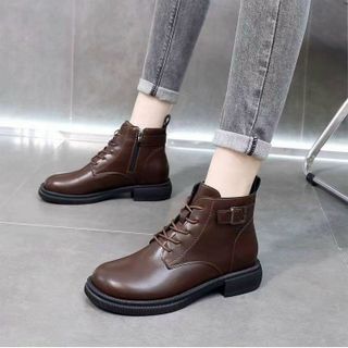 Giày boots nữ chất da mềm buộc dây thời trang 7 giá sỉ