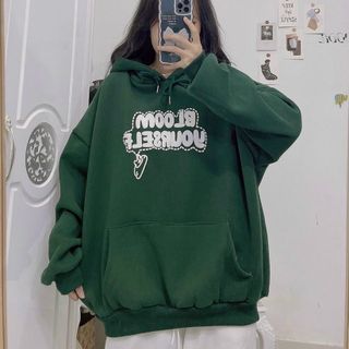 Áo hoodie logo in nổi bloom youself form dưới 70kg