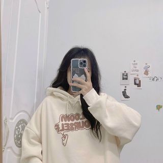 Áo hoodie logo in nổi bloom youself form dưới 70kg